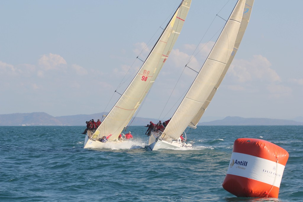 Zoe and Guilty Pleasures fight to make the turn first Emma Kennedy SeaLink Magnetic Island Race Week 2012 © Emma Kennedy SeaLink Magnetic Island Race Week 2012